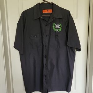 Men's Charcoal Casual Button Down Brewery Shirt